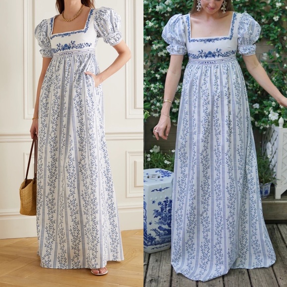 Agua Bendita Dresses & Skirts - Agua by Agua Bendita Pistachio Beaded Floral Dress